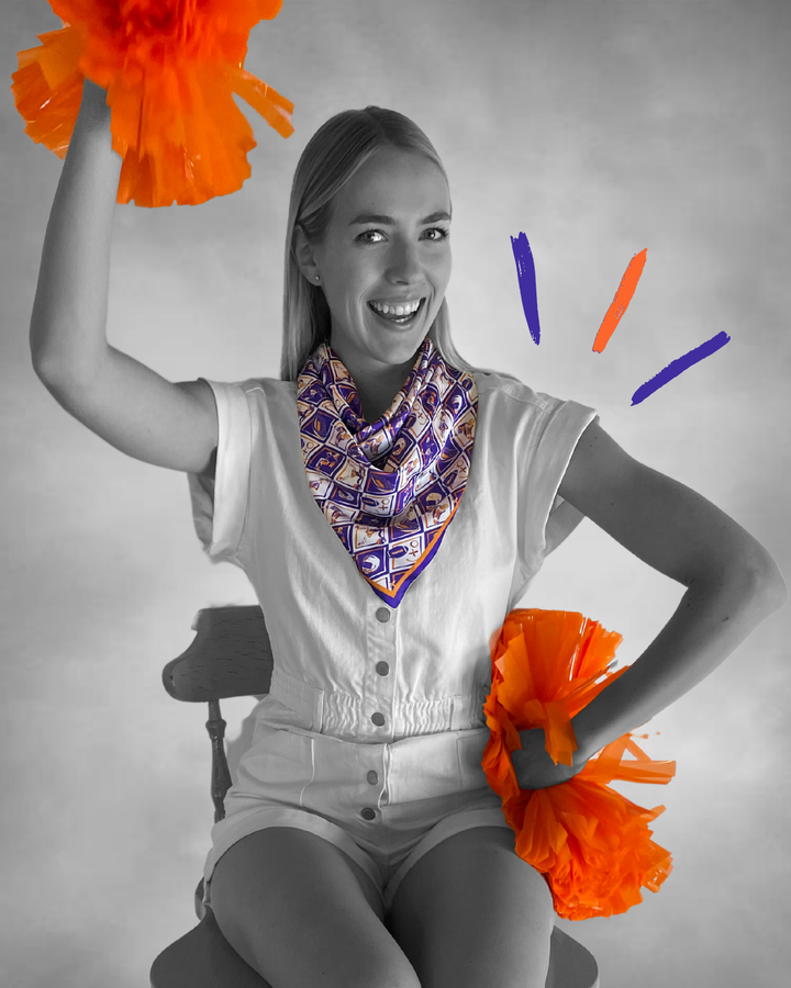 Purple + Orange Checkerboard Gameday