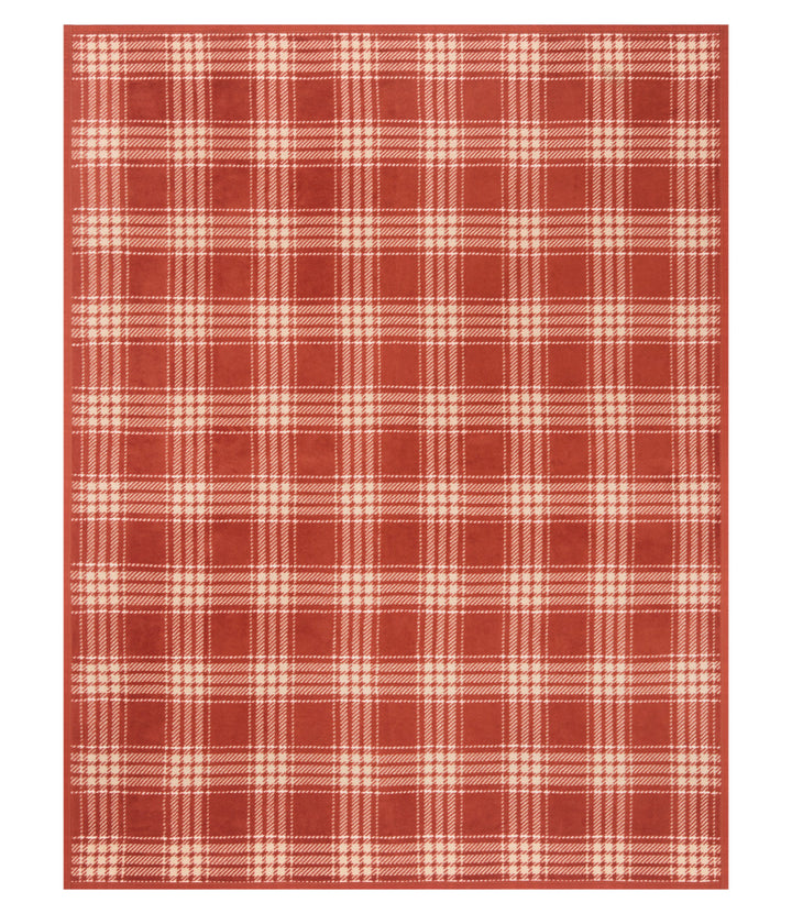 Autumn Plaid Desert Red Blanket