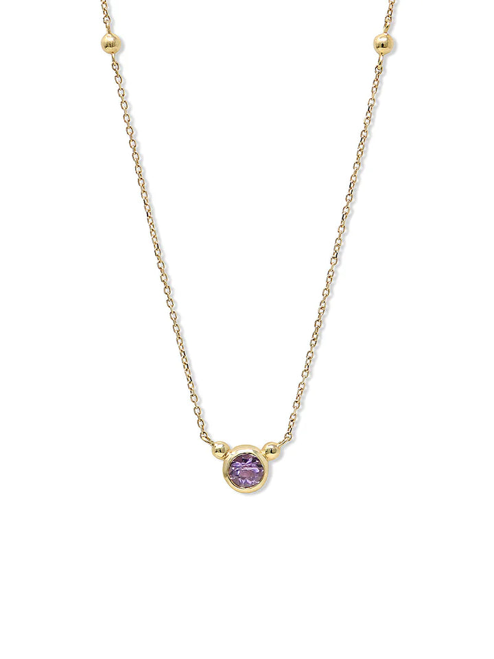 Bonheur Birthstone Necklace Gold