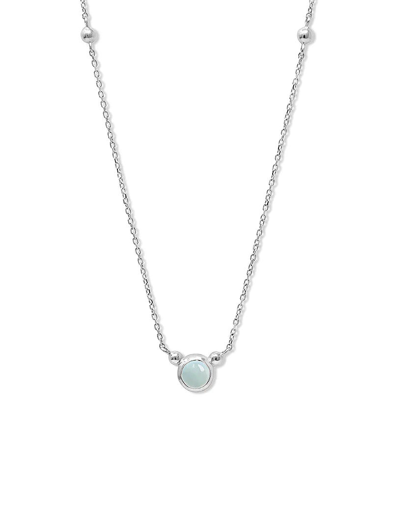 Bonheur Birthstone Necklace Sterling Silver