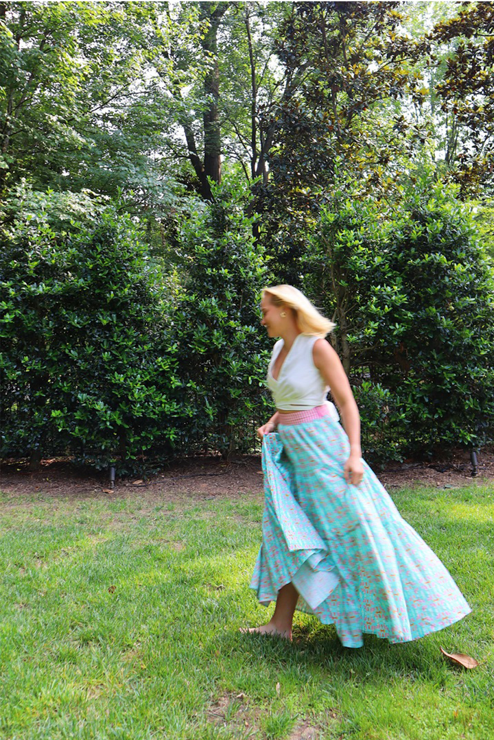 Triple Tiered Maxi Skirt - Birds of Paradise