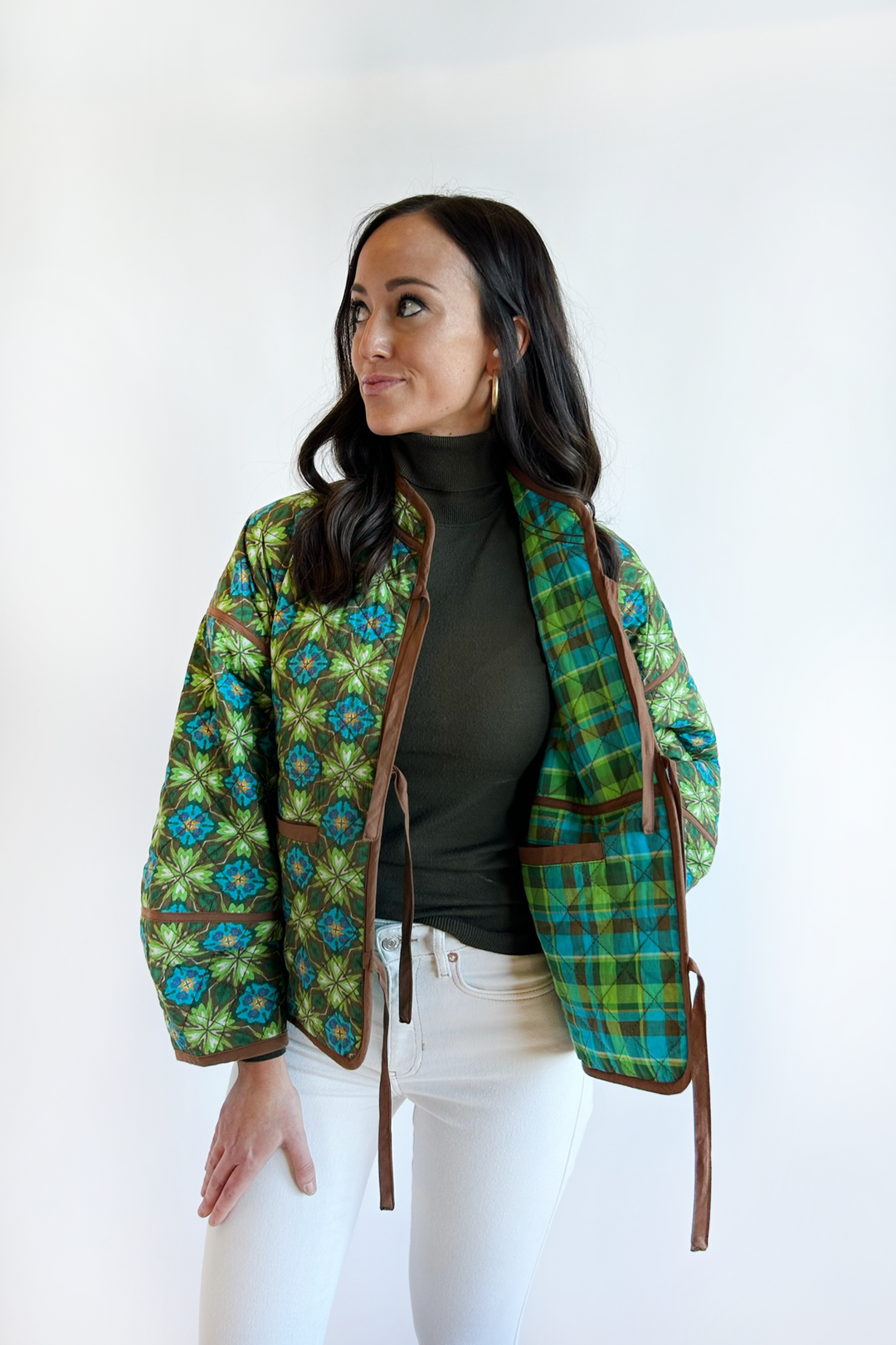 The Eloise Reversible Quilted Jacket - Crown Jewel