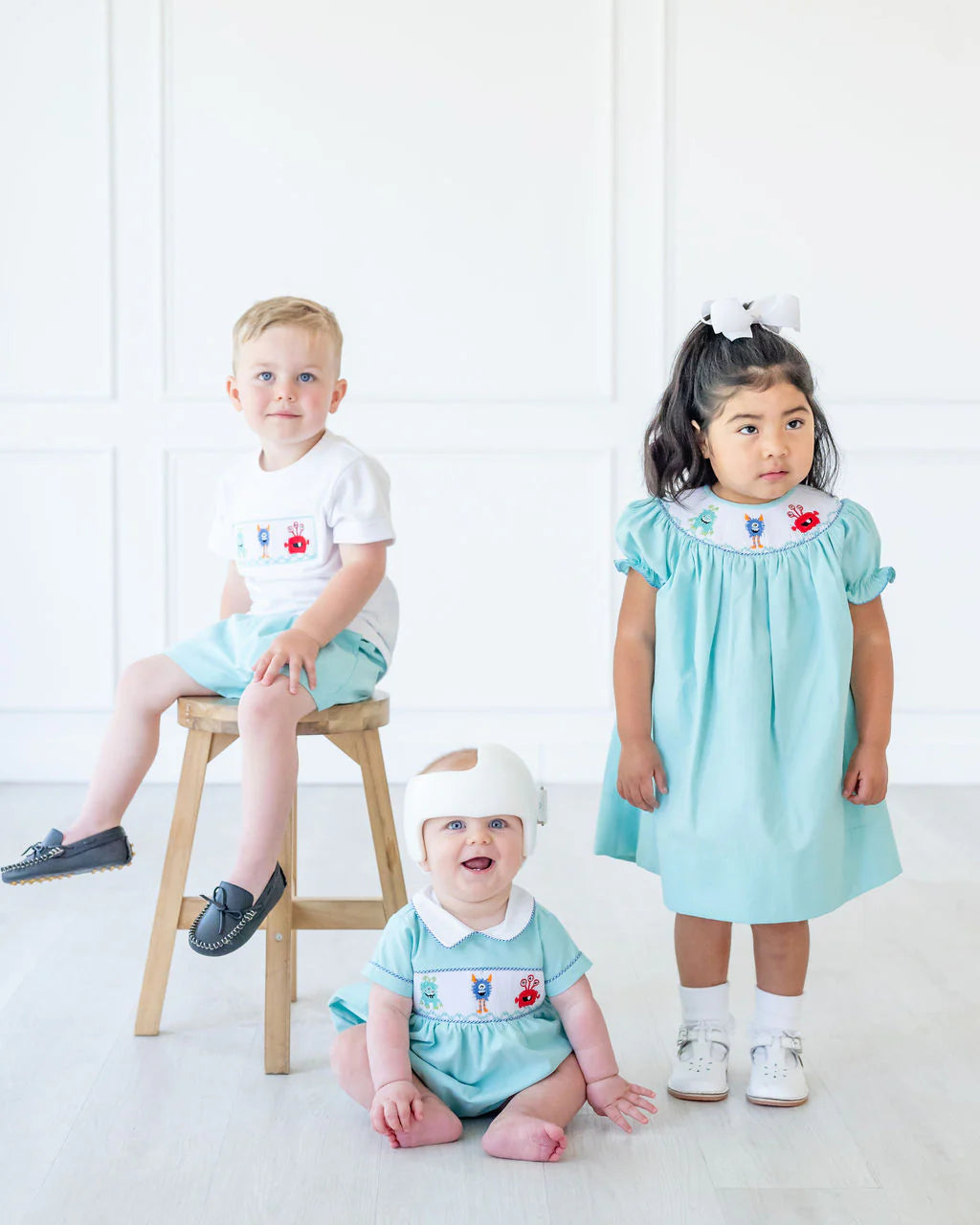 Monsters Smocked Beau T-Shirt/Shorts Set