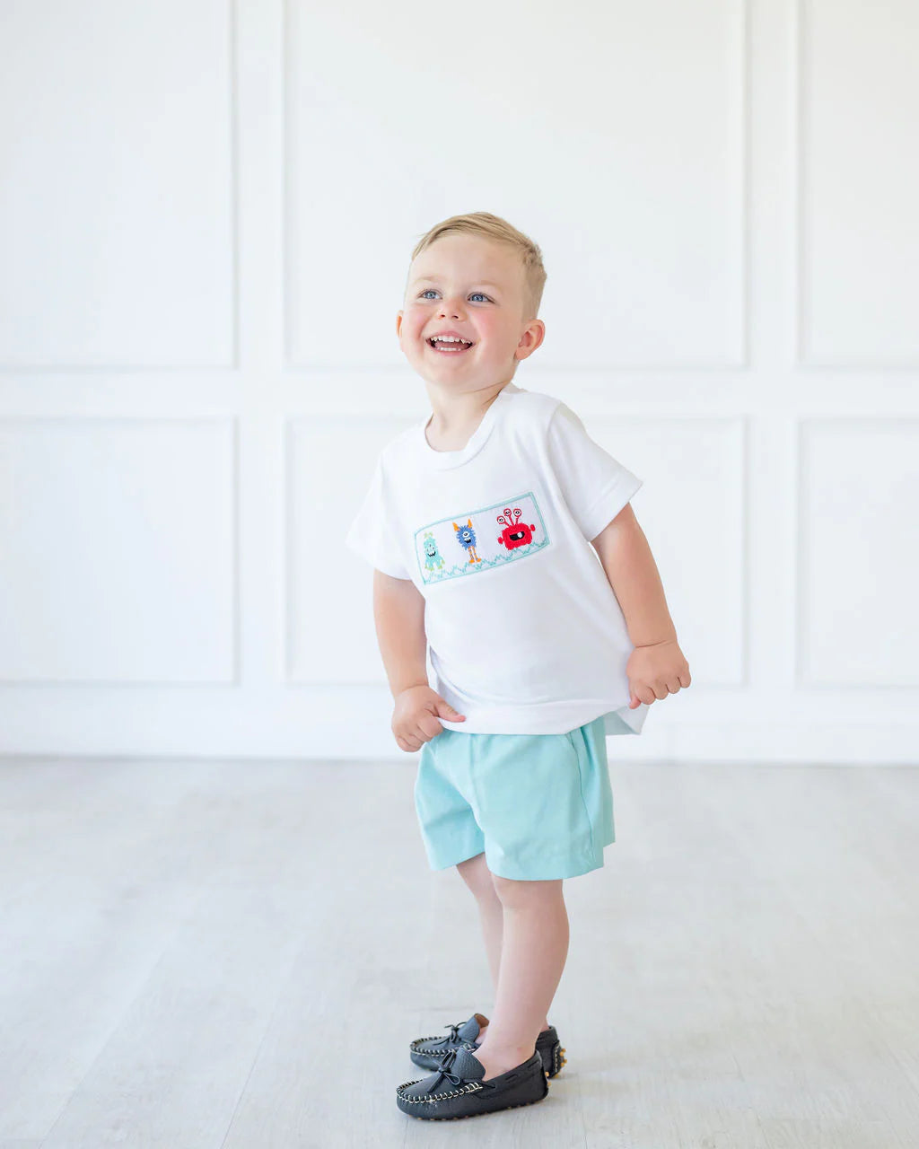 Monsters Smocked Beau T-Shirt/Shorts Set