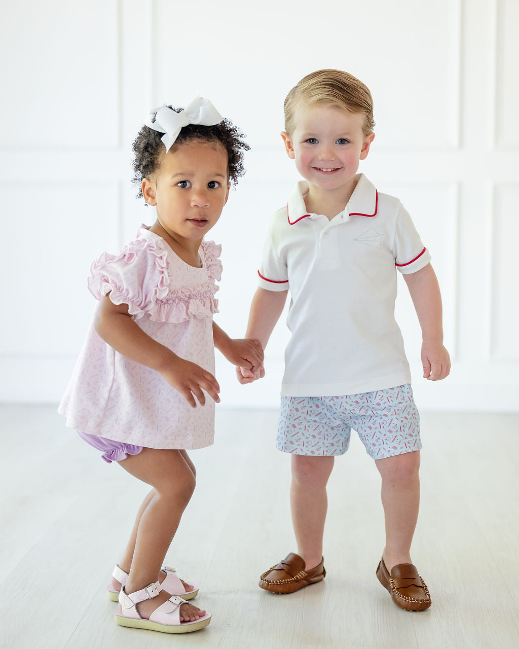 Back to School Pima Cotton Shep Polo/Shorts Set