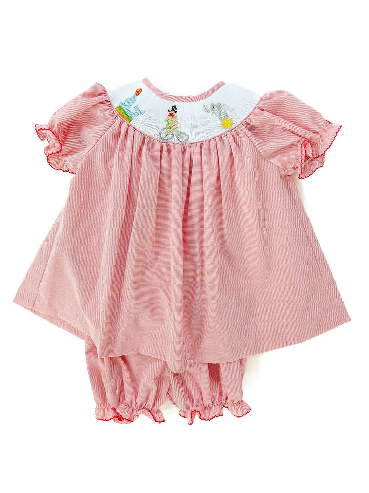 Circus Smocked Annabelle Bloomer Set