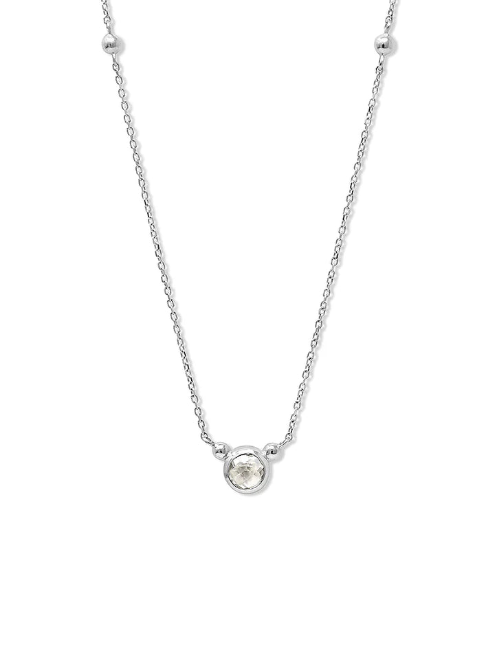 Bonheur Birthstone Necklace Sterling Silver