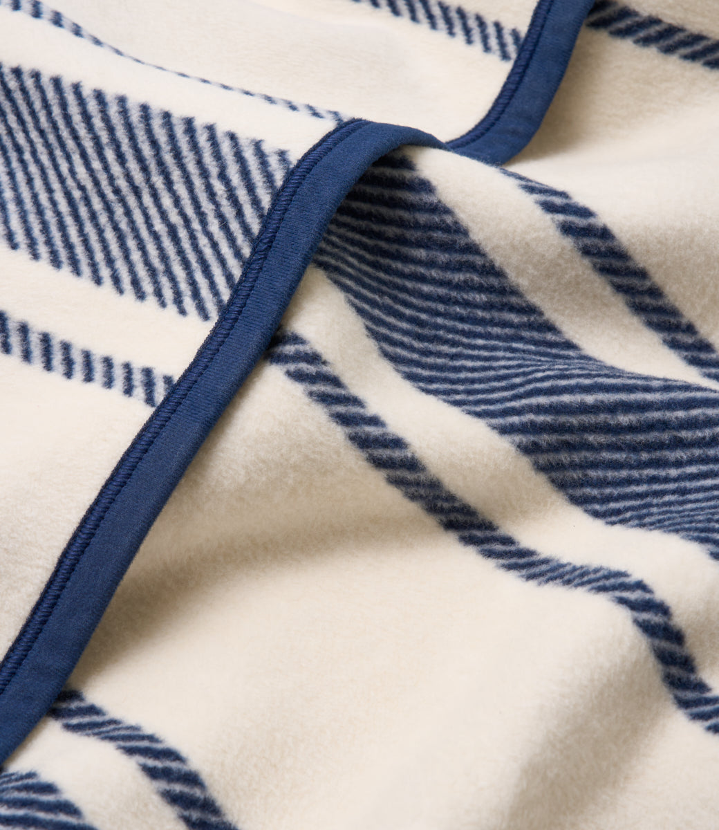 Dockside Stripe Navy Blanket