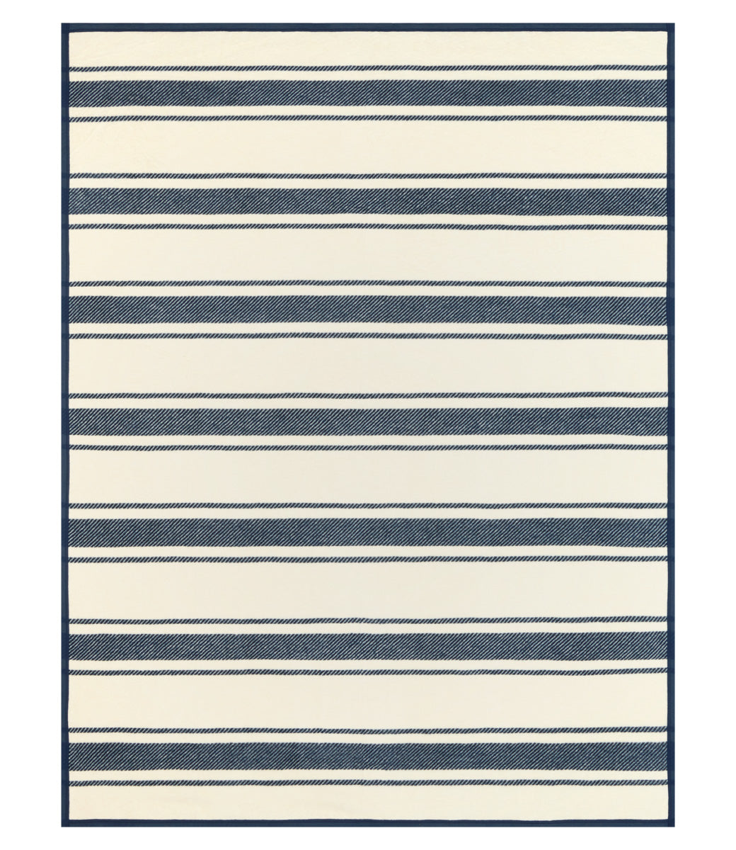 Dockside Stripe Navy Blanket