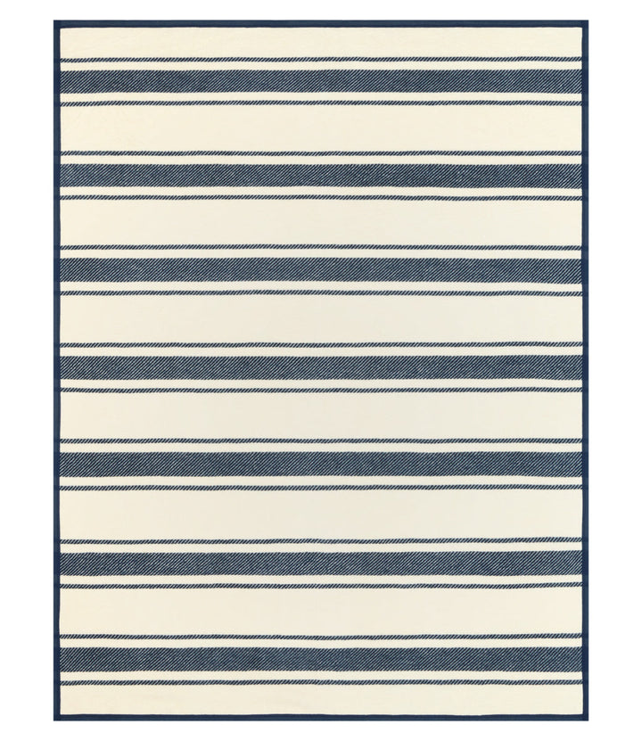 Dockside Stripe Navy Blanket