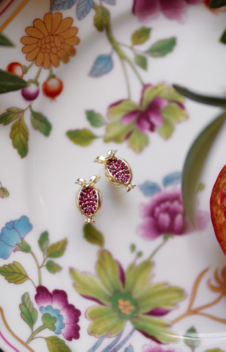 Pomegranate Studs