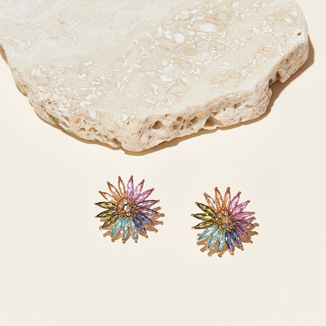 Crystal Madeline Stud Earrings Multi