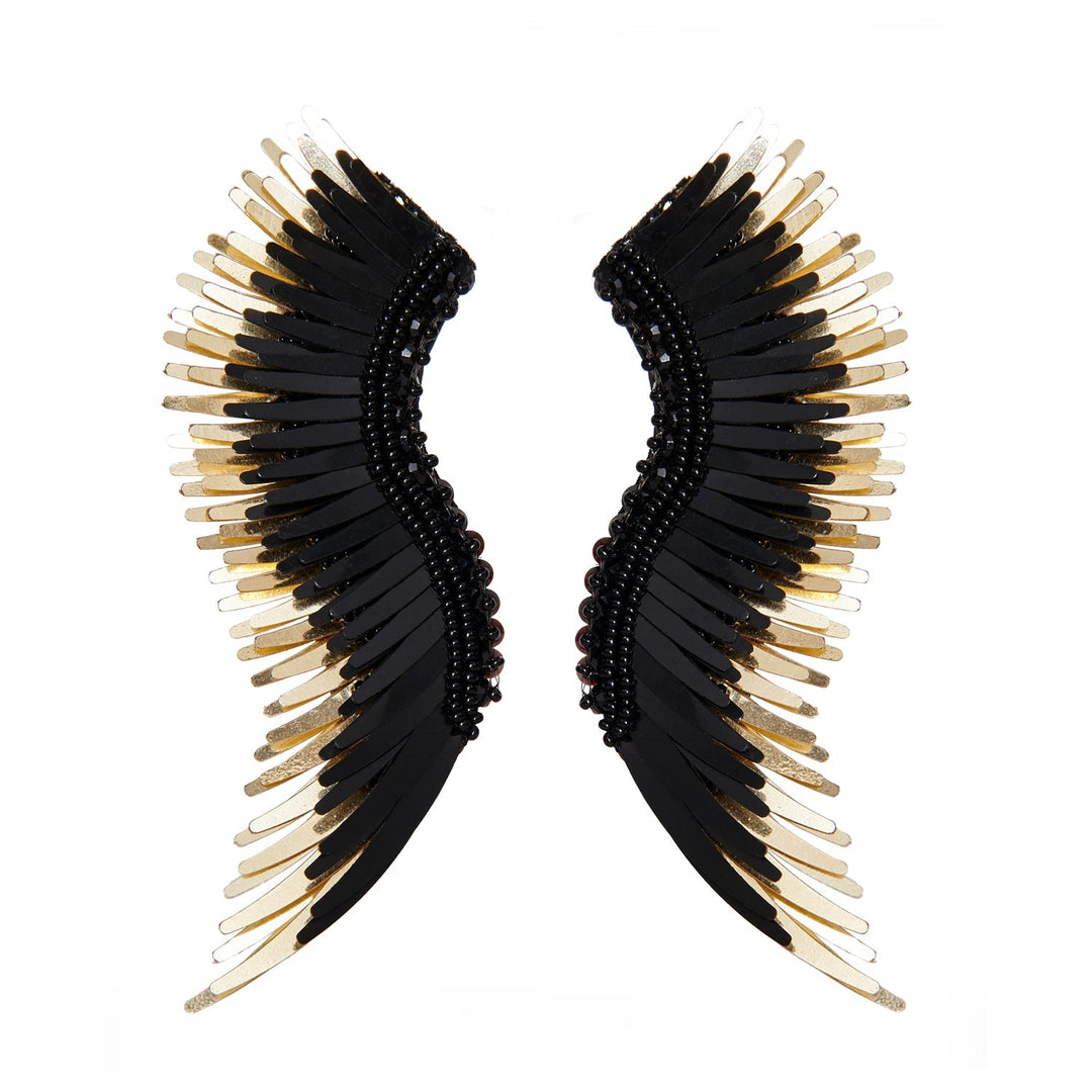 Madeline Earrings Black Gold