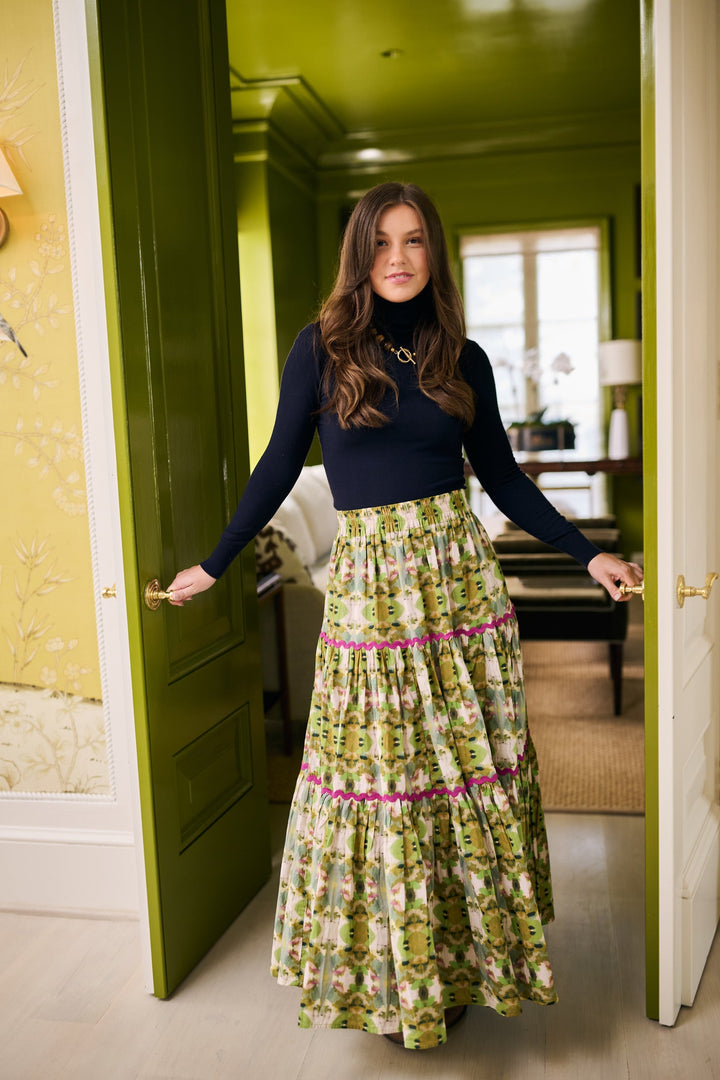 Jess Tiered Maxi Skirt - Camo