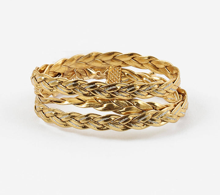 Gold Braided Wrap Bracelet