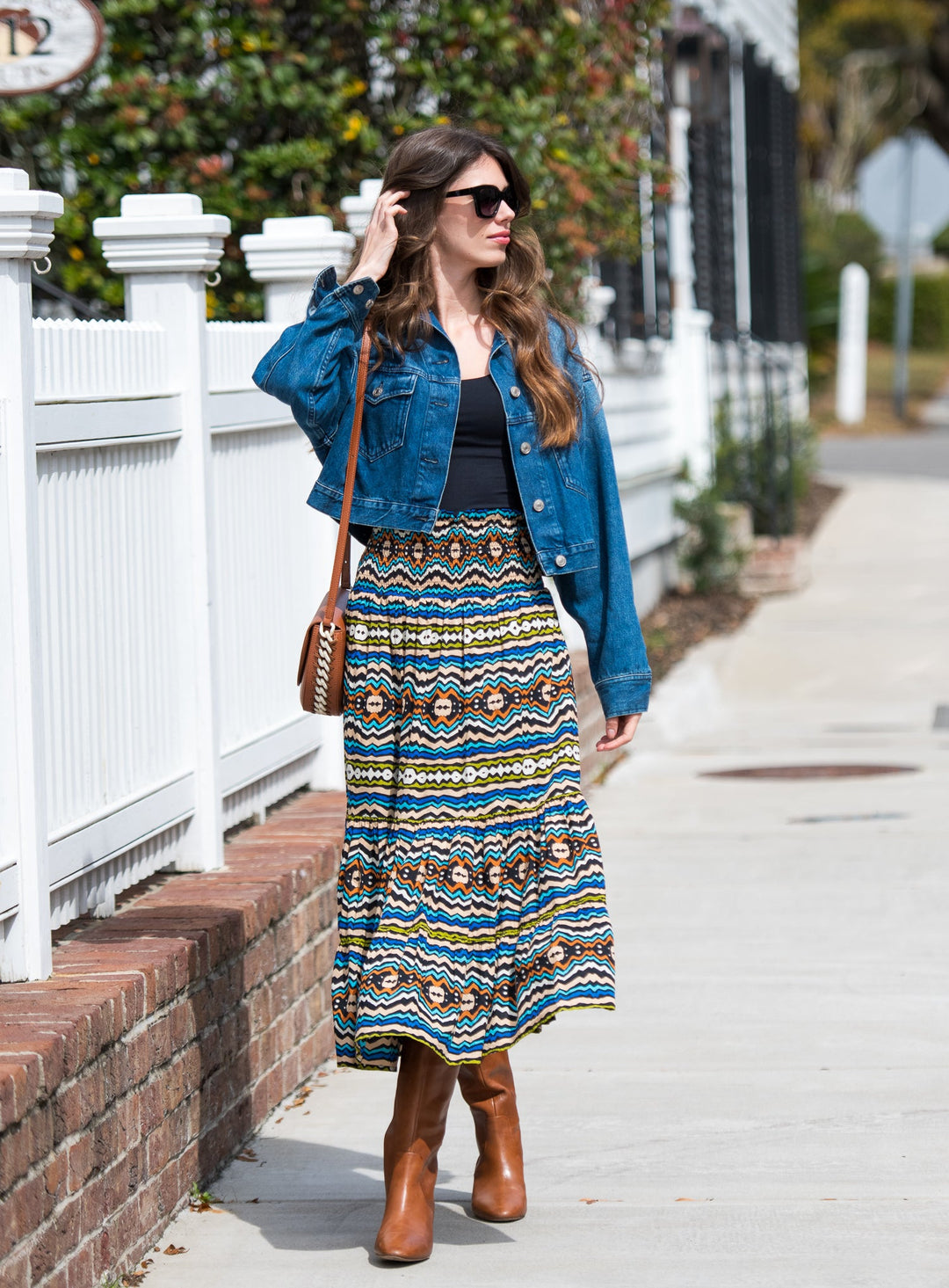 Izzy Skirt Dress in Ikat Stripe