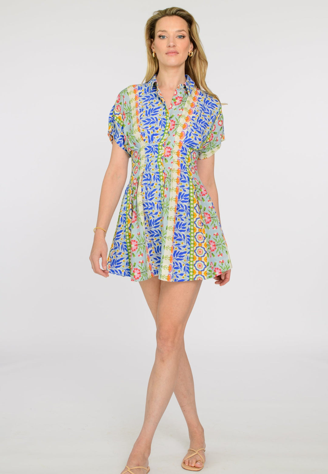 Haynes Dress in Spring Mixed Stripe