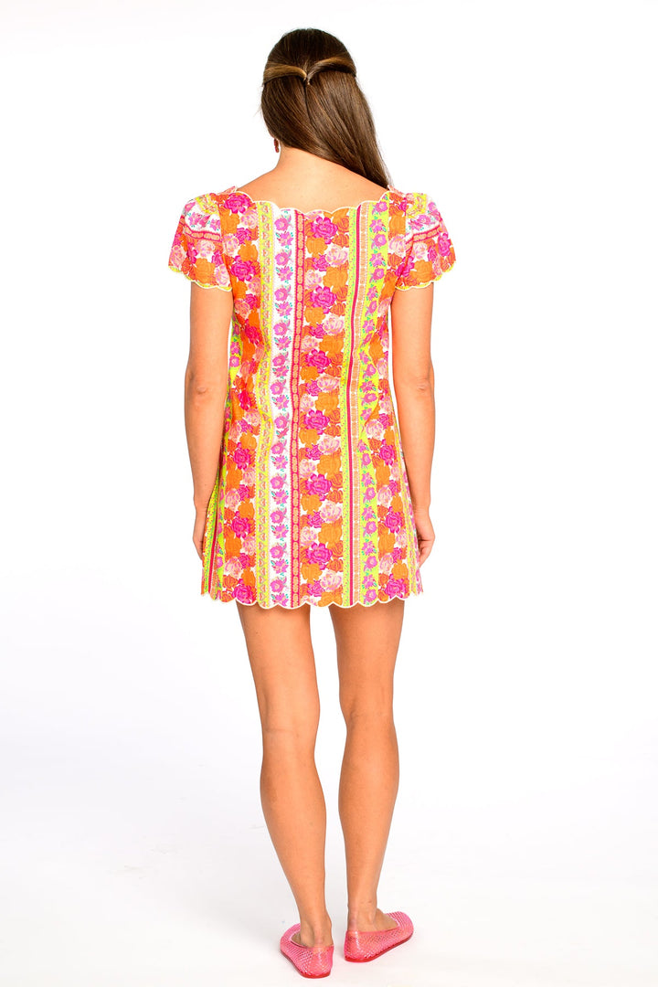 Louisa Dress in Rosebud Ribbon Stripe