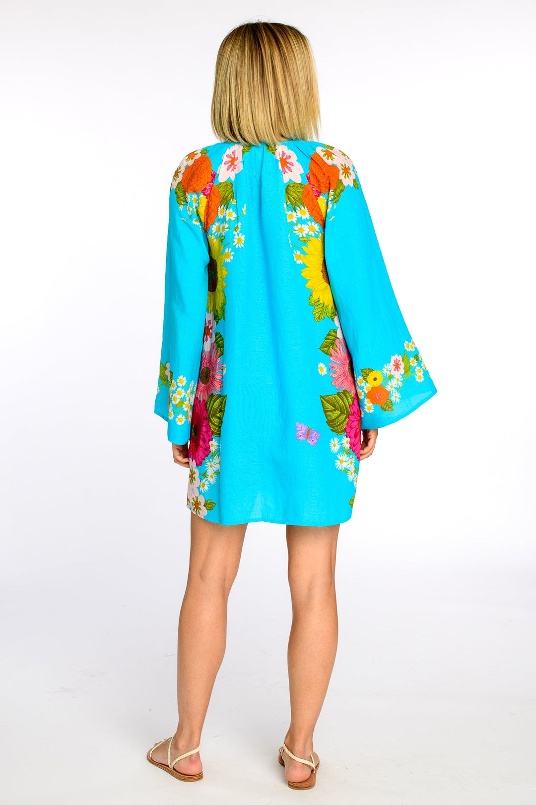 Chelsea Dress in Wildflower Aqua