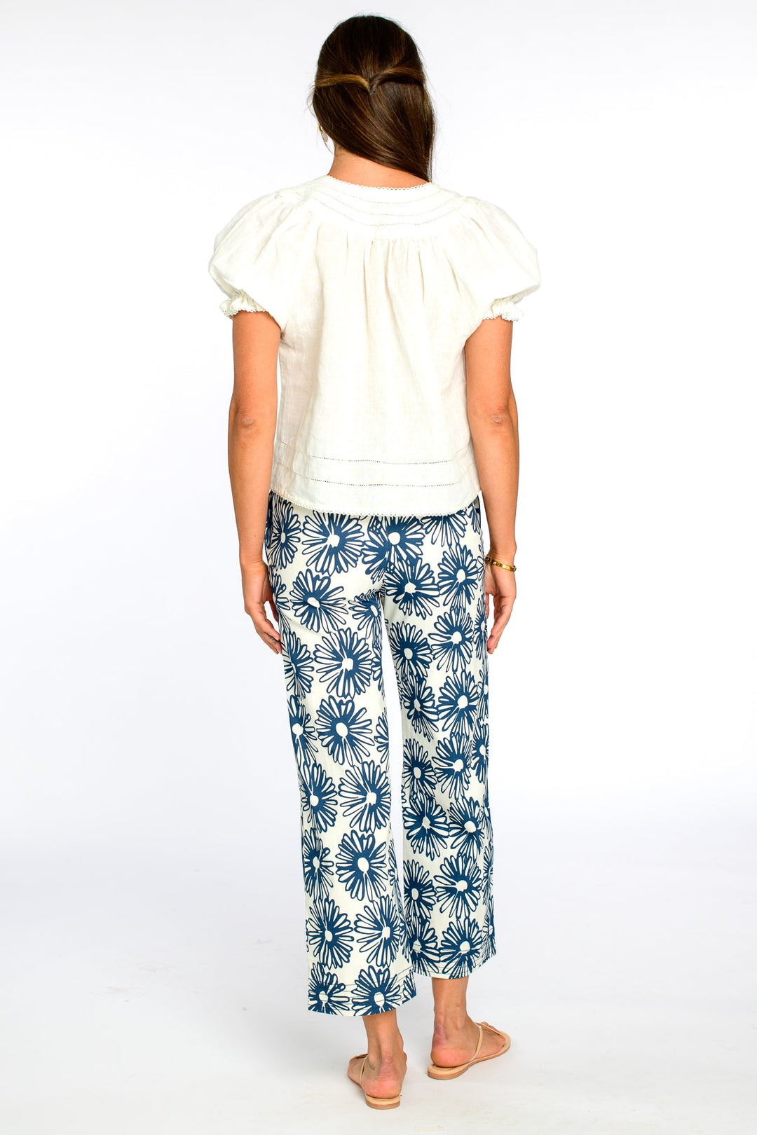 Tilda Pants in Hand-Drawn Daisies