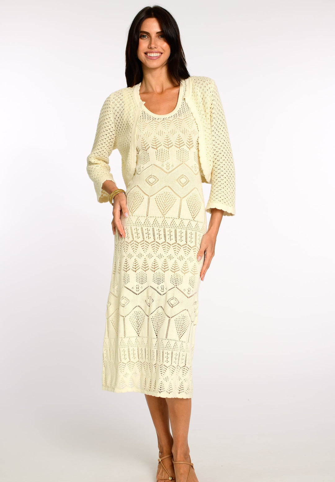 Honey Cardigan in Coconut Milk
