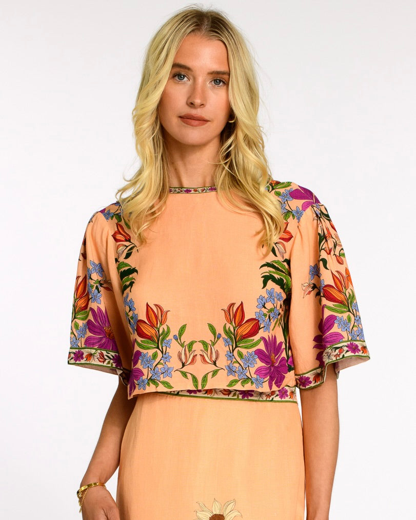Paloma Top in Tapestry Peach