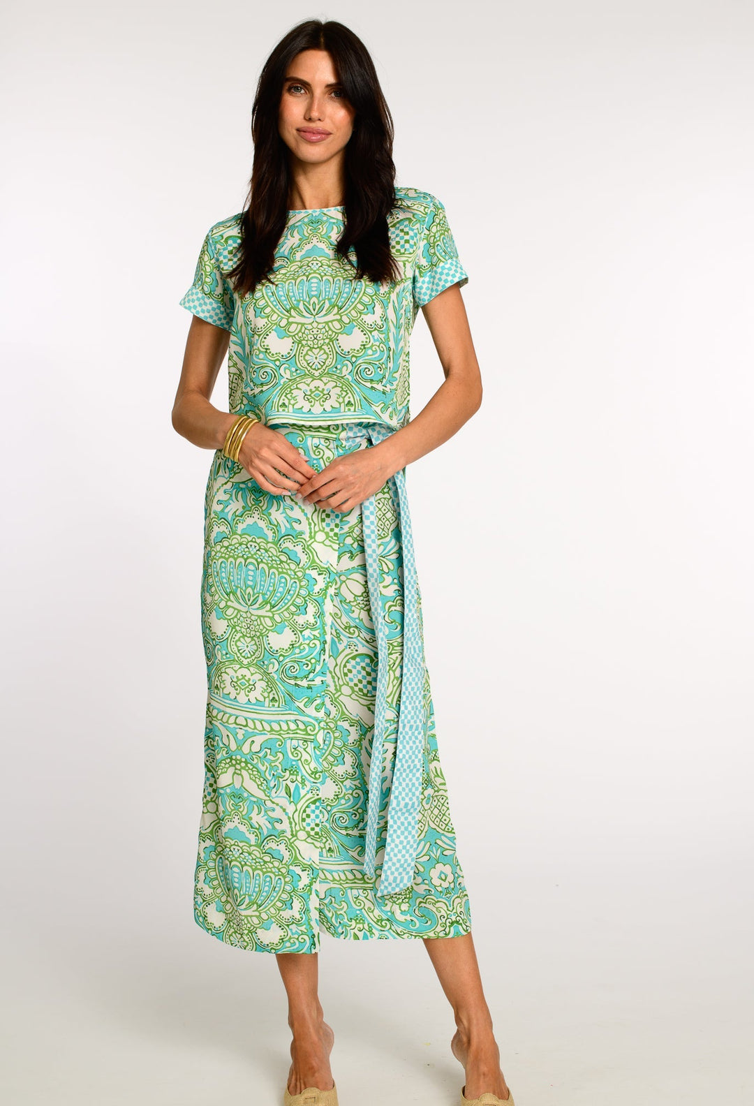 Tess Tee in Damask Pool