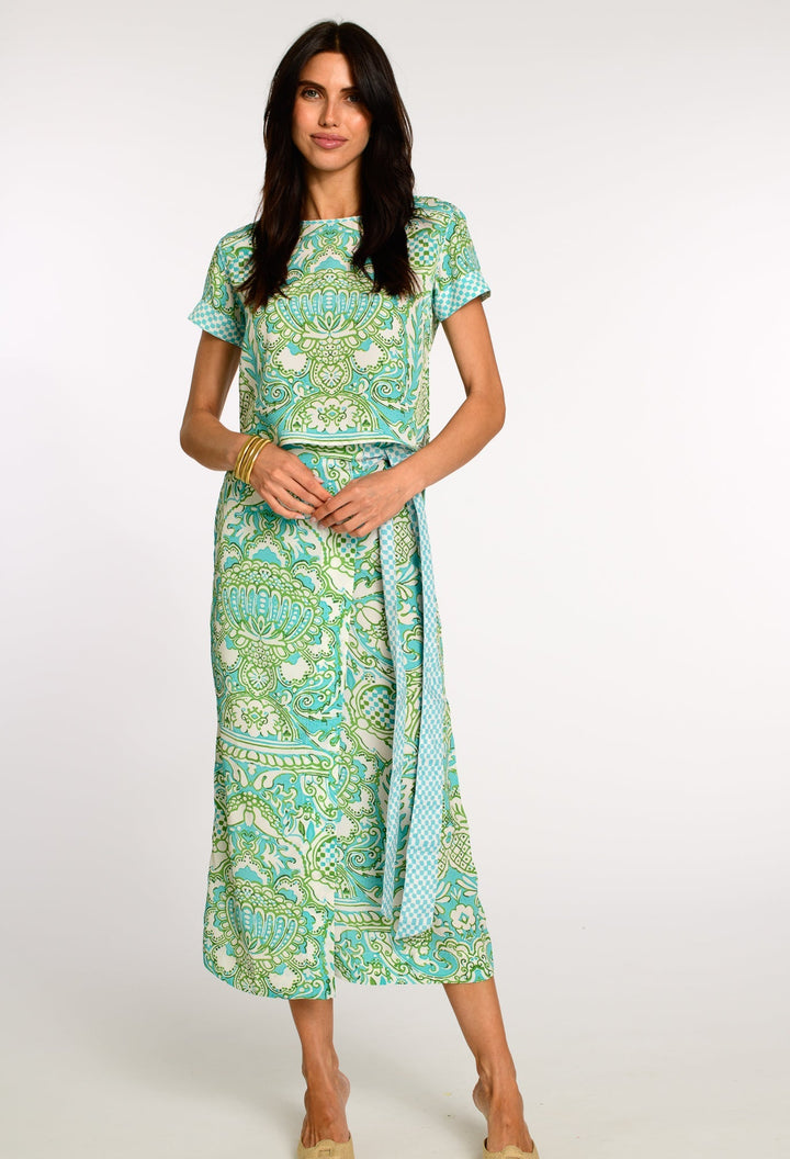 Tess Tee in Damask Pool