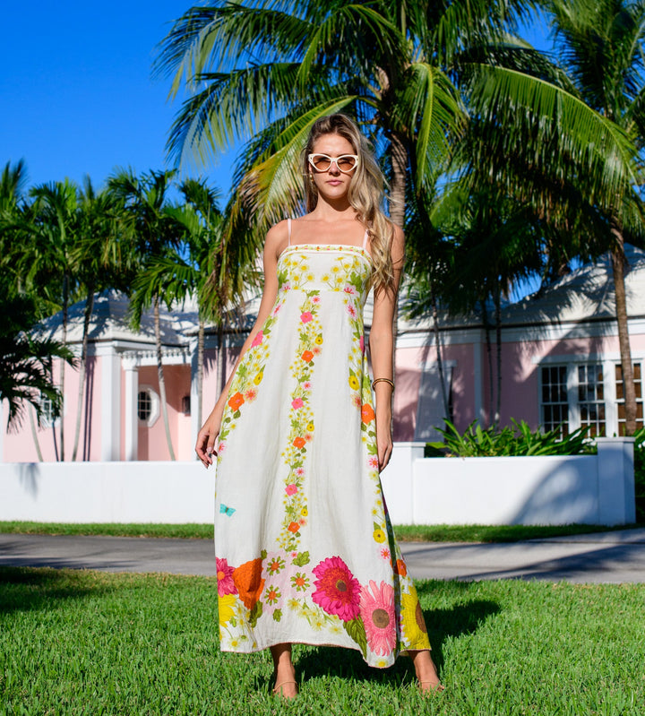 Annalisa Dress in Wildflower Ivory