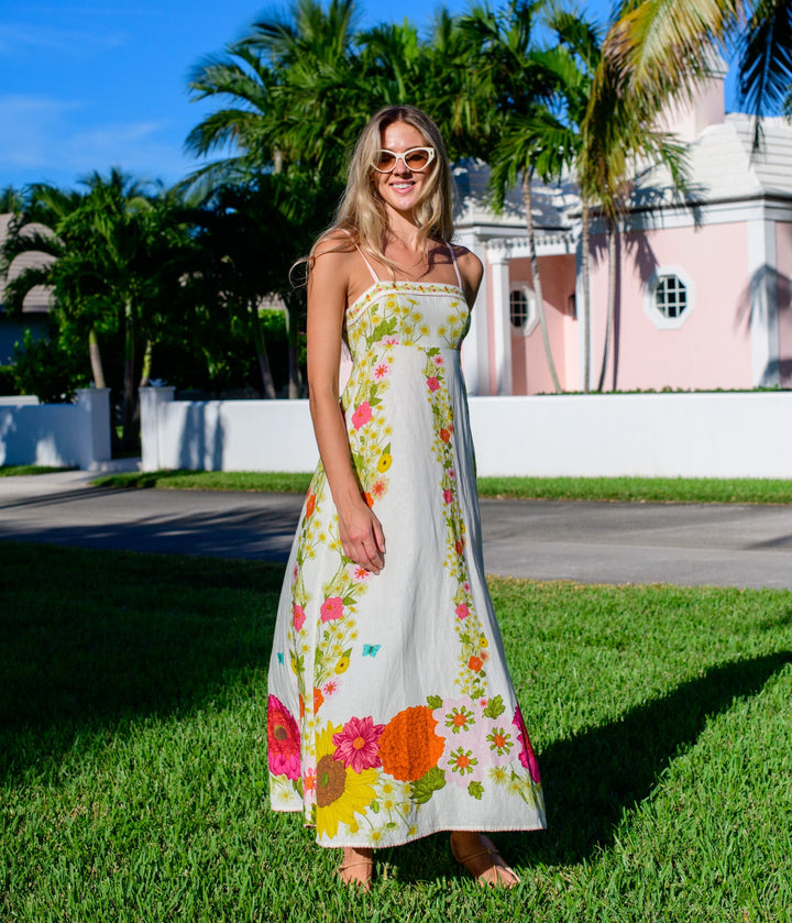 Annalisa Dress in Wildflower Ivory