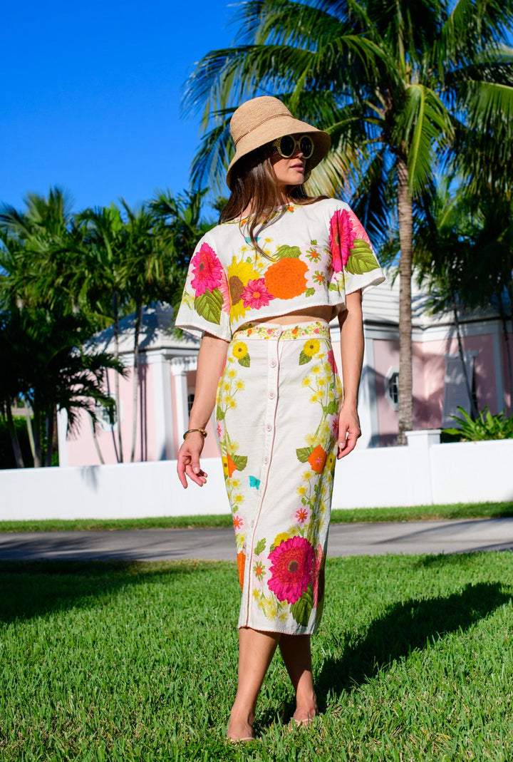 Paloma Top in Wildflower Ivory