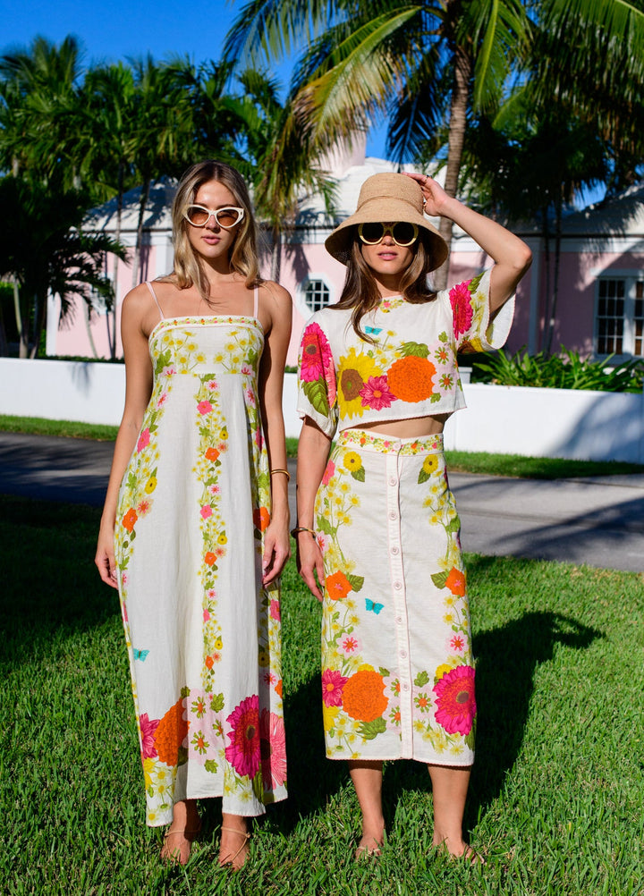 Frannie Skirt in Wildflower Ivory