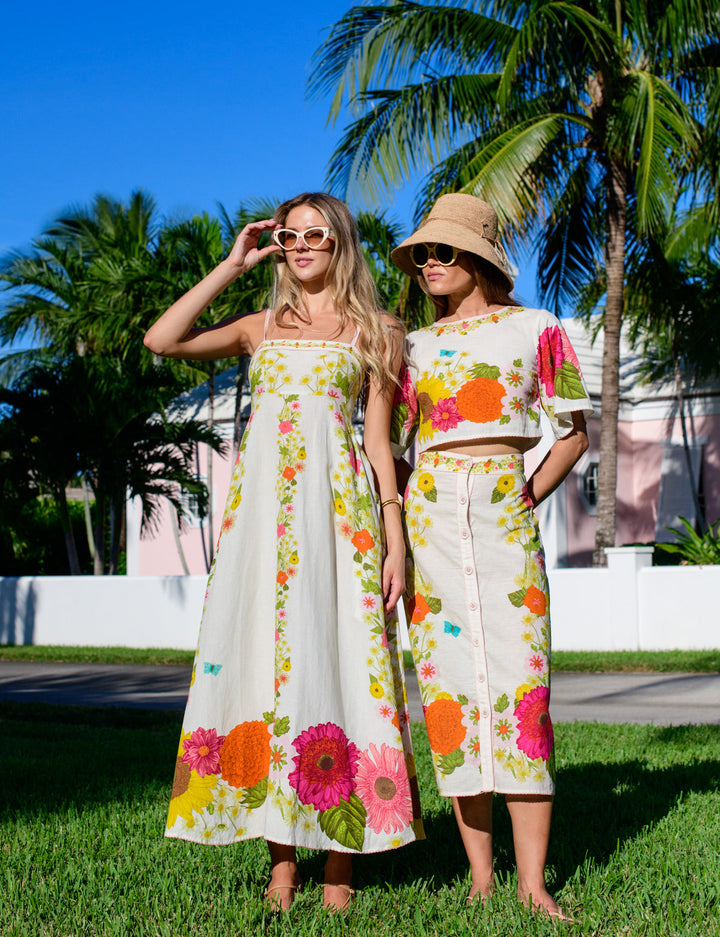 Paloma Top in Wildflower Ivory