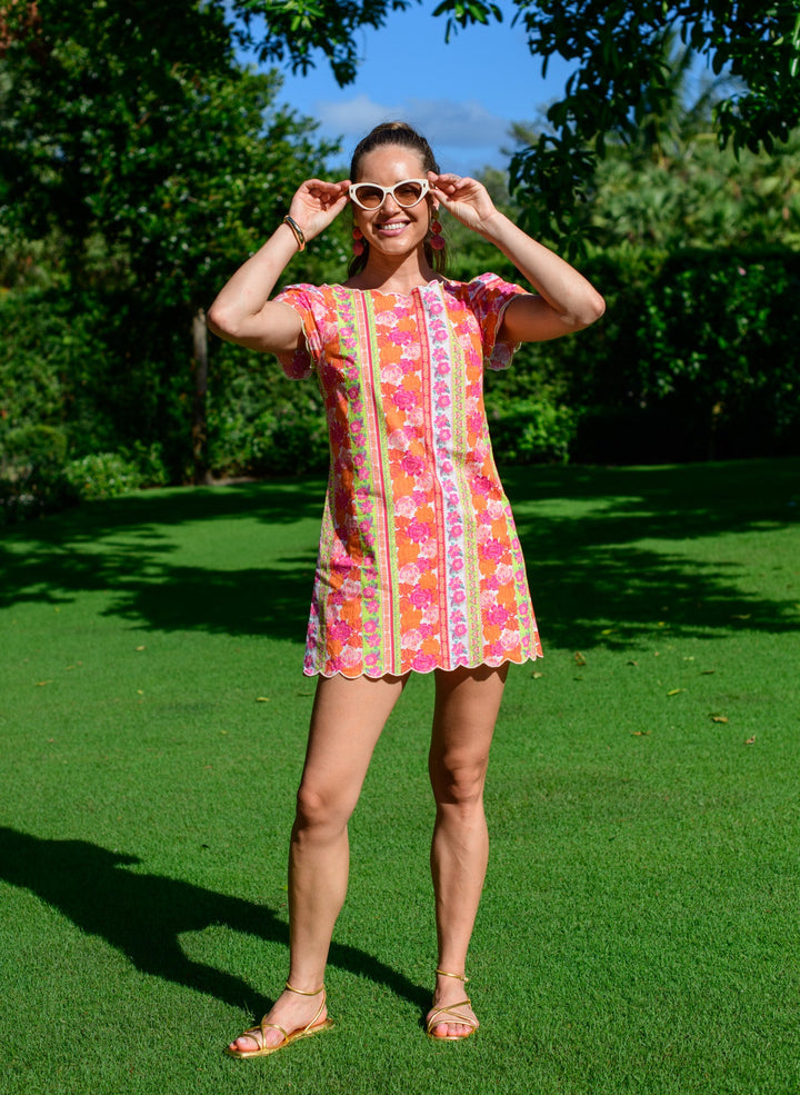 Louisa Dress in Rosebud Ribbon Stripe