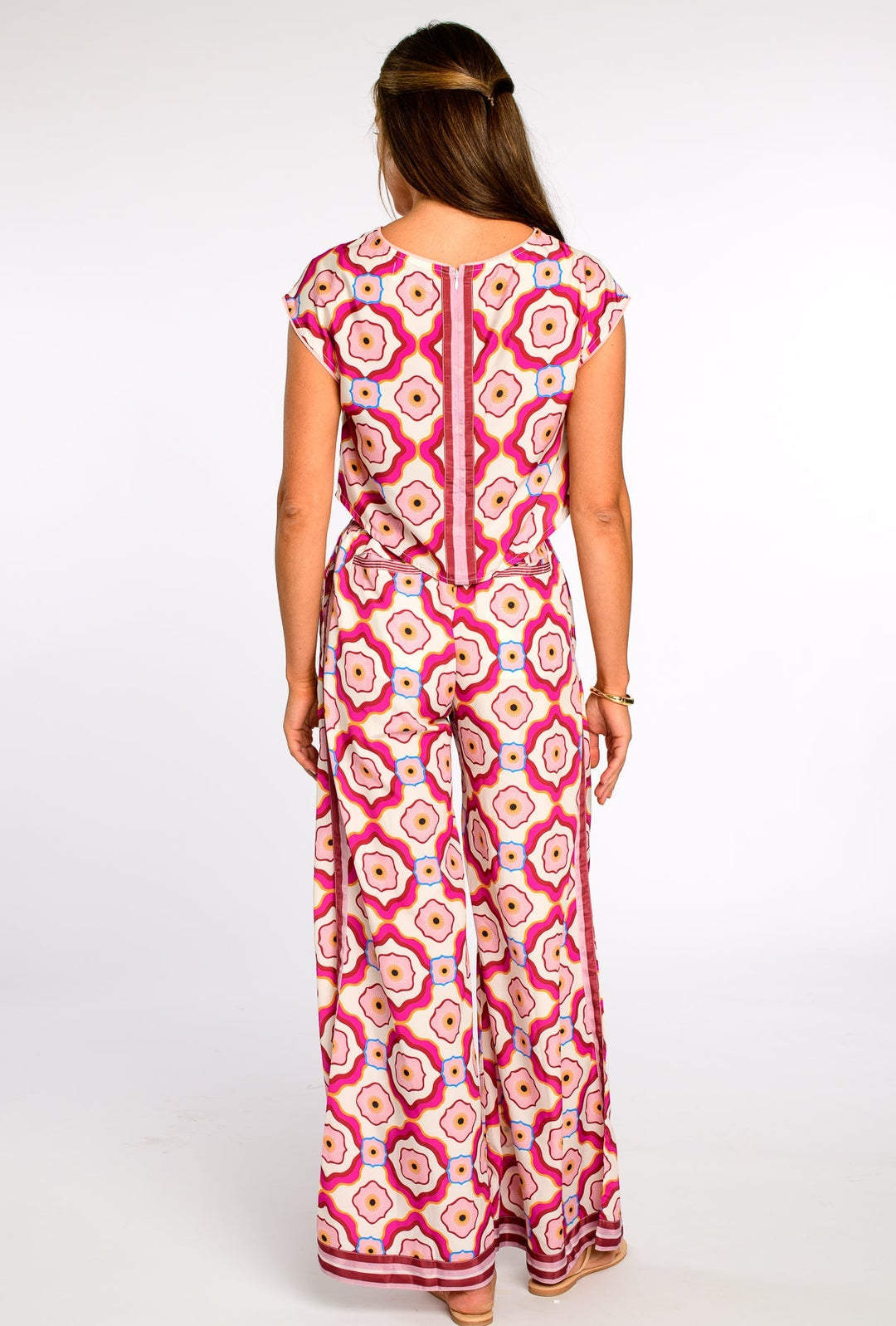 Jackie Top in Trellis Pink