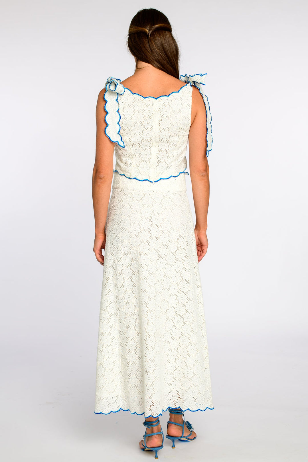 Billy Top in White Eyelet