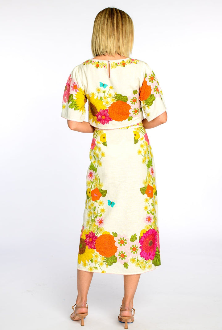 Frannie Skirt in Wildflower Ivory