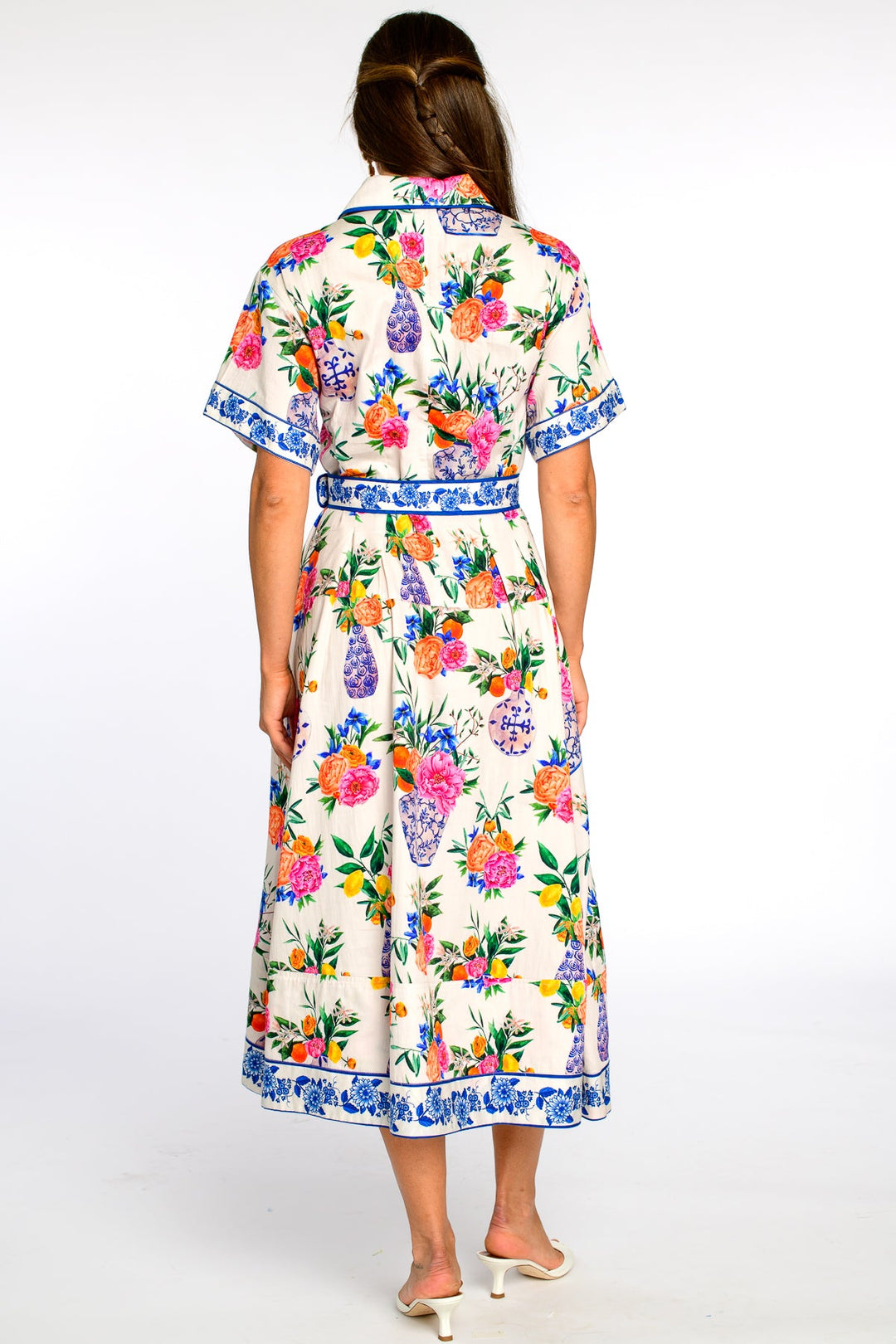 Collins Dress in Ivory Ginger Jars