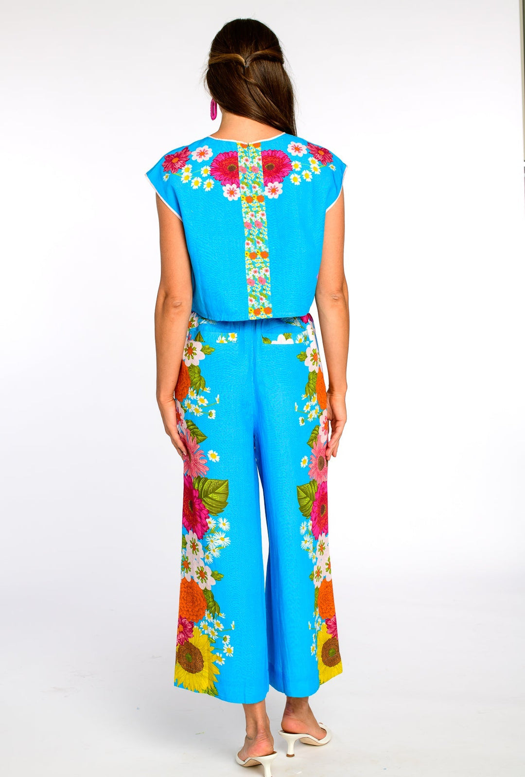 Jackie Top in Wildflower Aqua