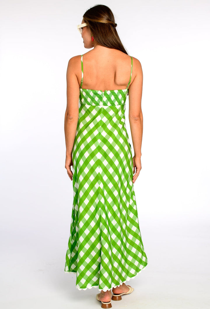 Annalisa Dress in Green Gingham