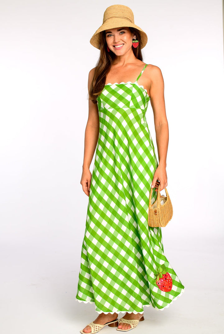 Annalisa Dress in Green Gingham