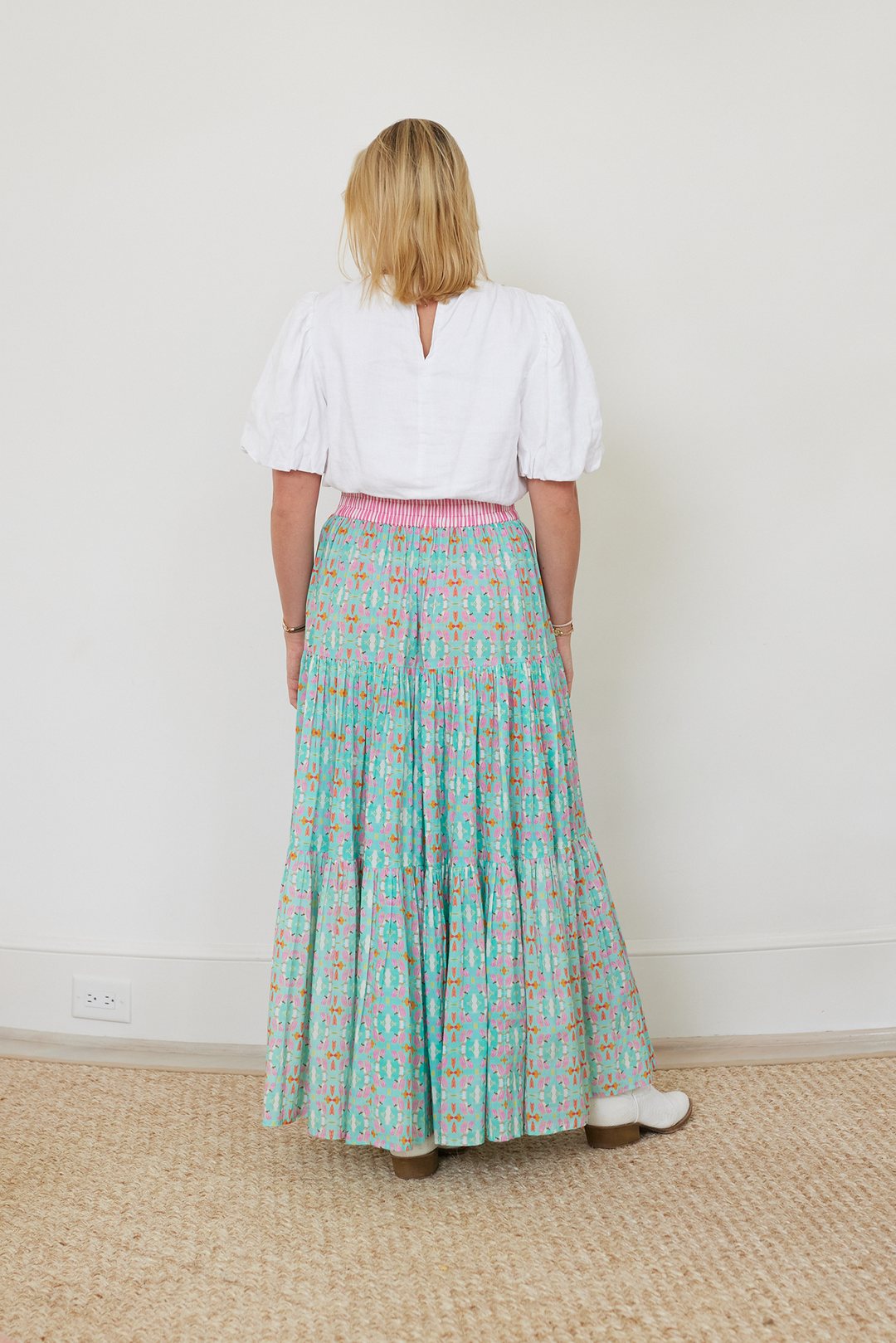 Triple Tiered Maxi Skirt - Birds of Paradise