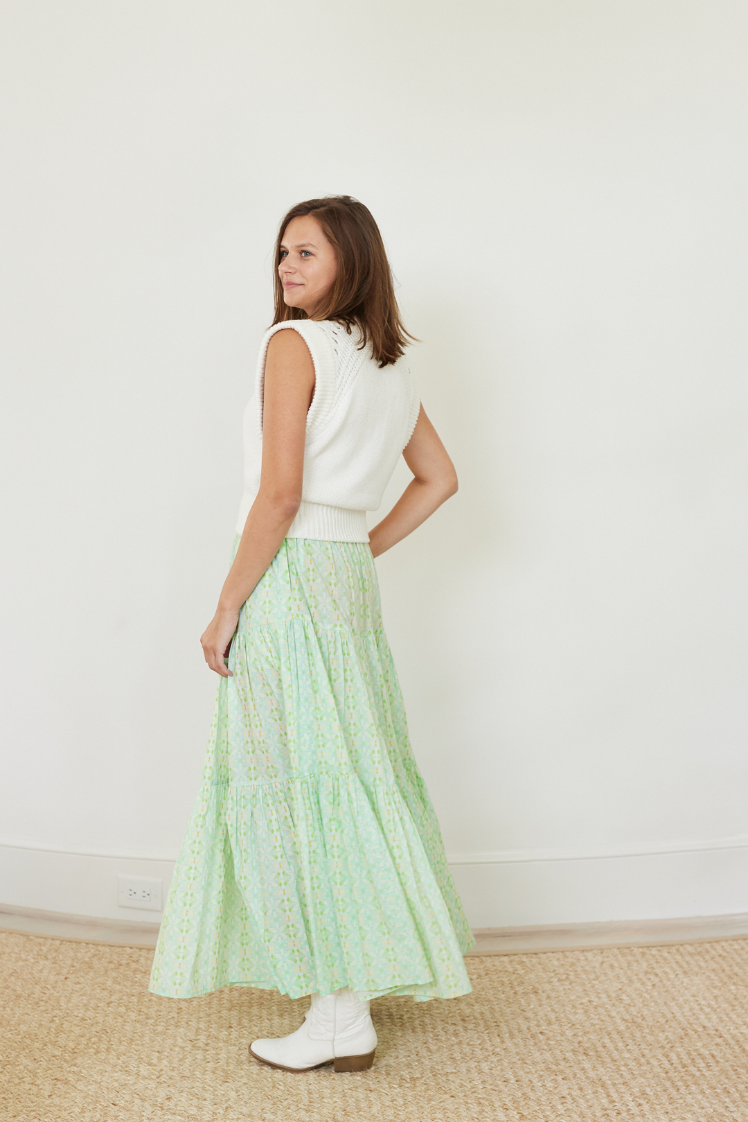 Triple Tiered Maxi Skirt - Elephant Falls