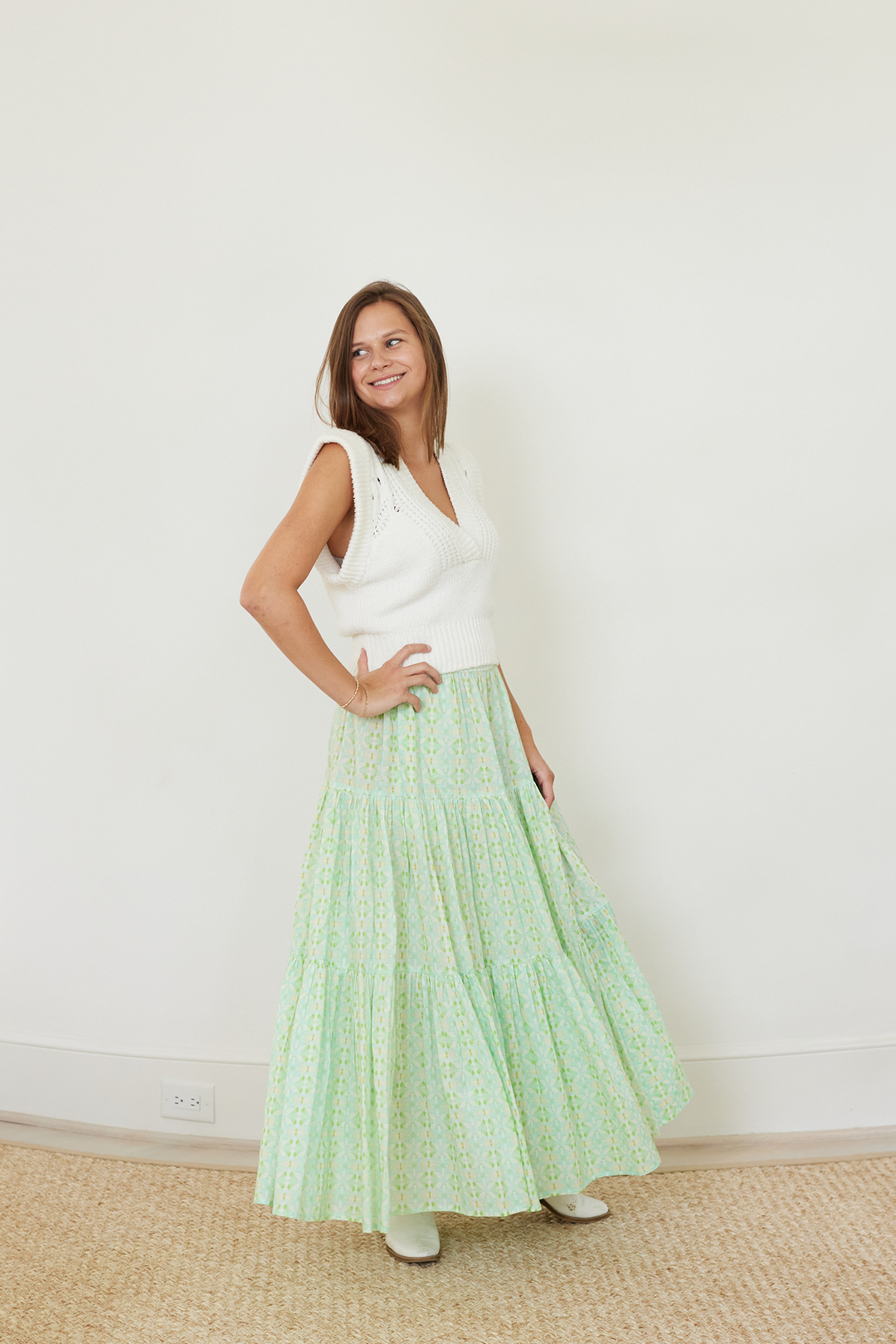 Triple Tiered Maxi Skirt - Elephant Falls