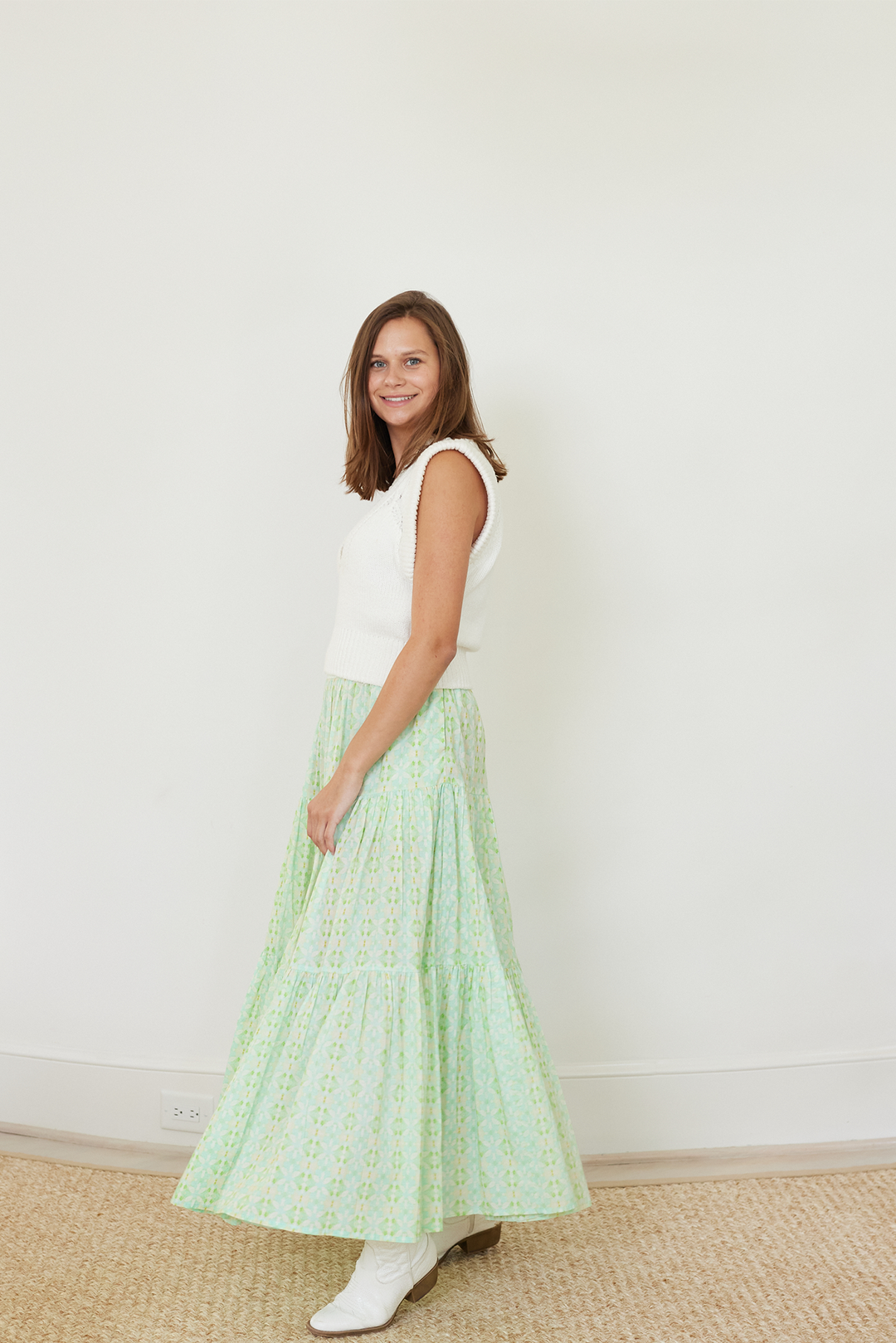 Triple Tiered Maxi Skirt - Elephant Falls