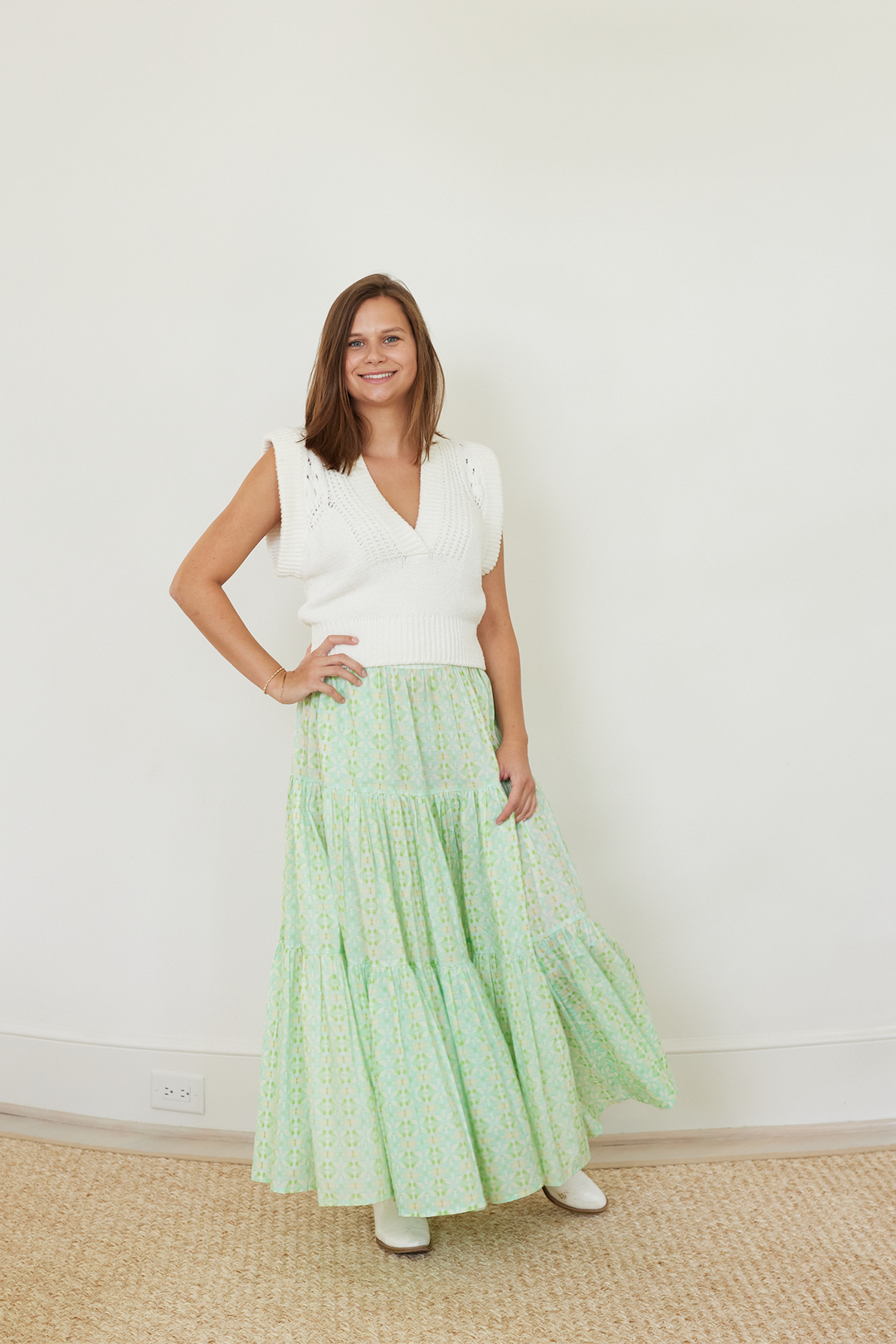 Triple Tiered Maxi Skirt - Elephant Falls