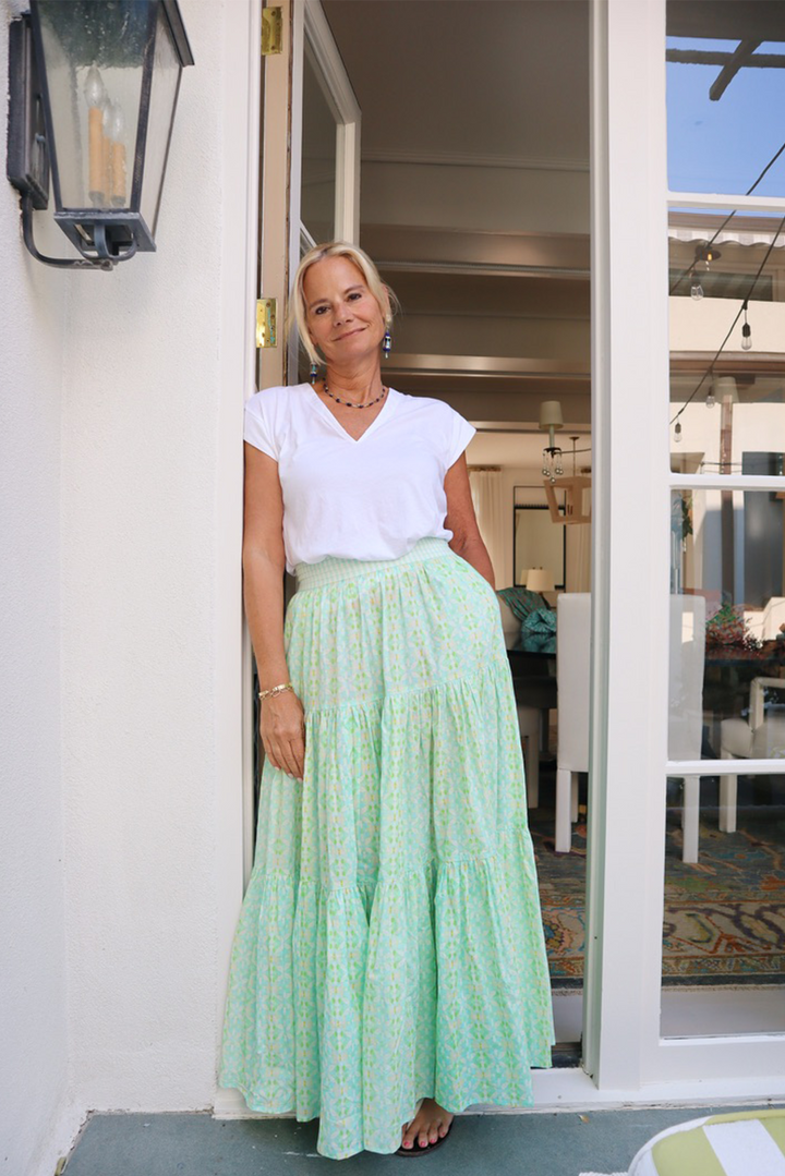 Triple Tiered Maxi Skirt - Elephant Falls