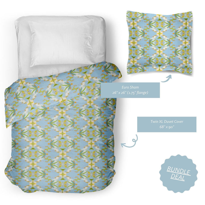 English Garden Blue Dorm Bedding Set, Twin XL