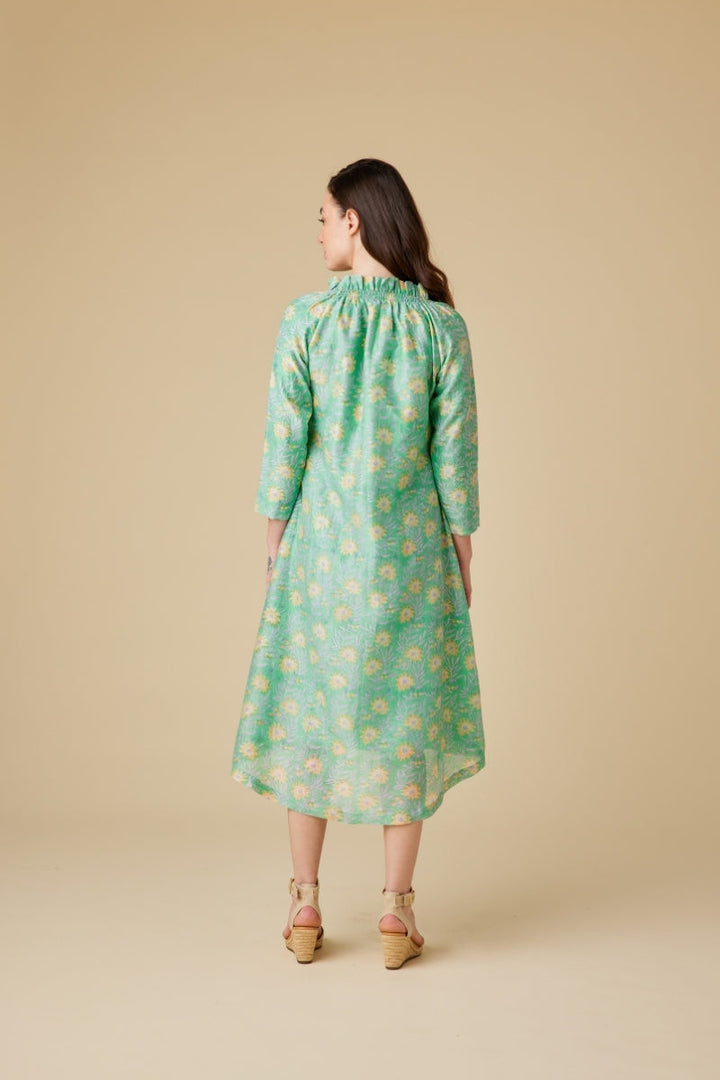 Esme Chanderi Silk Midi Dress