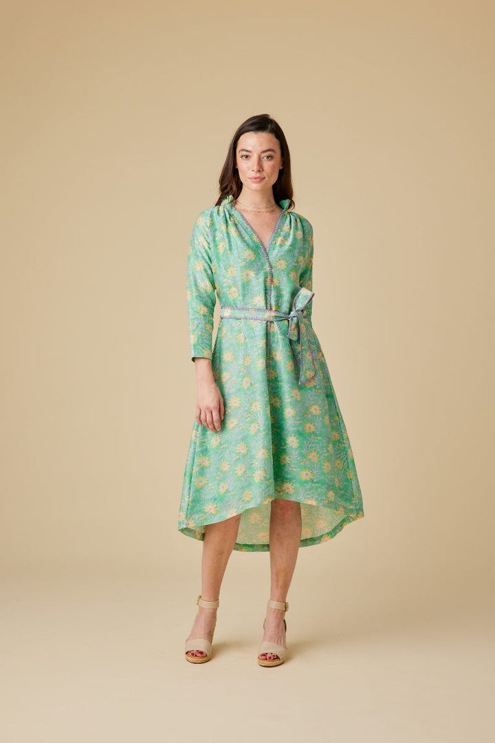 Esme Chanderi Silk Midi Dress